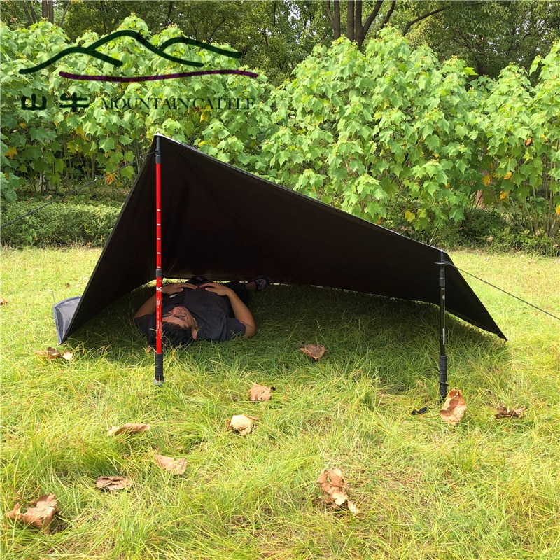 Cheap Goat Tents Ultralight Camping Pyramid Tent 3 4 Person 210T Large Rodless Teepee Tents for Family Team Outdoor Backpacking Camping Hiking Tents 